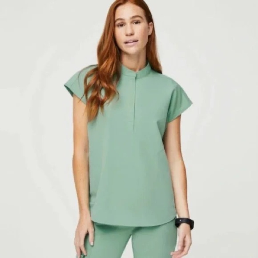 Figs Rafaela Scrub Top - Jade